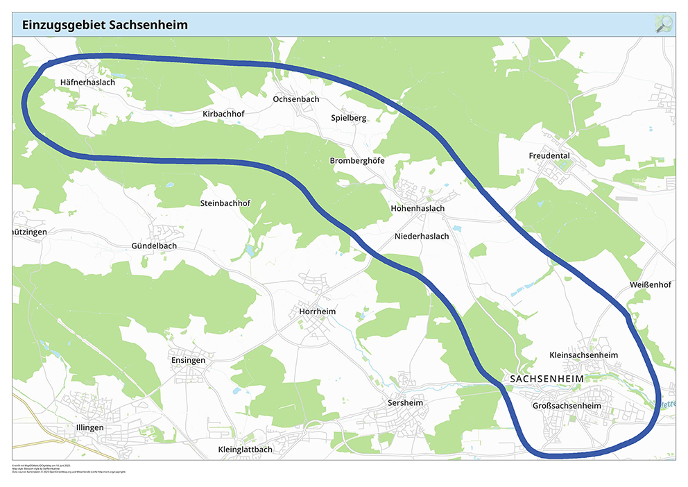 Einzugsgebiet – Sozialstation Sachsenheim